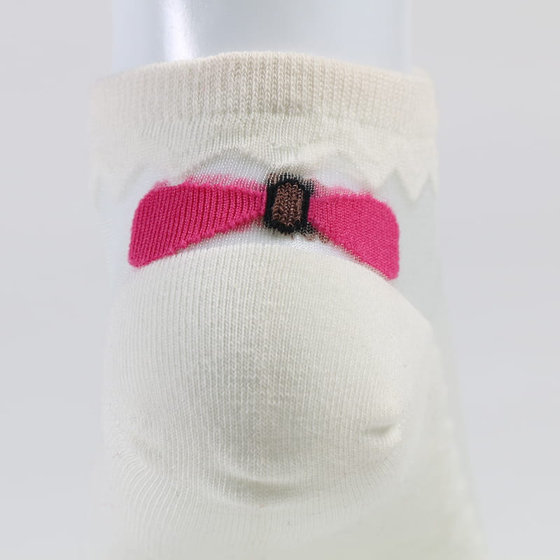 Sommer Bow-knute blonder Lady Sock Factory Kvinner Komfortable Transparent Crystal Silk Sokker