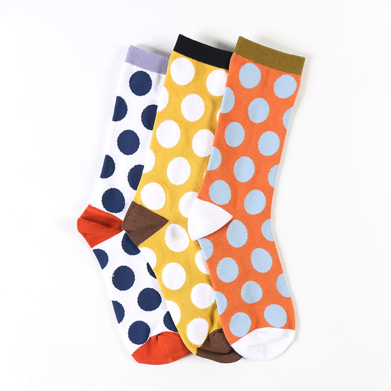 Nytt produkt Fabrikkdesign Mote Retro Wave Polka Dot bomullssokker