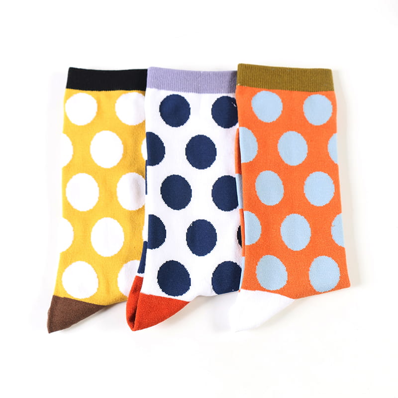 Nytt produkt Fabrikkdesign Mote Retro Wave Polka Dot bomullssokker