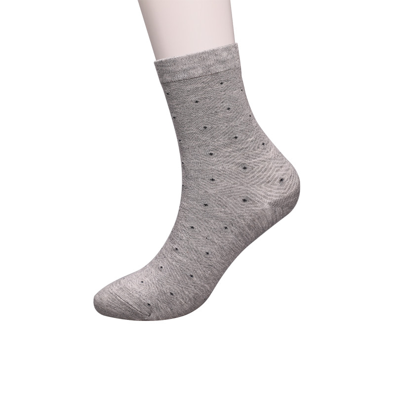 Myk spunnet silke nylon innpakket ammoniakk, usynlig diamantformet liten prikk jacquard håndsydde vintertykke herresokker WSD2851
