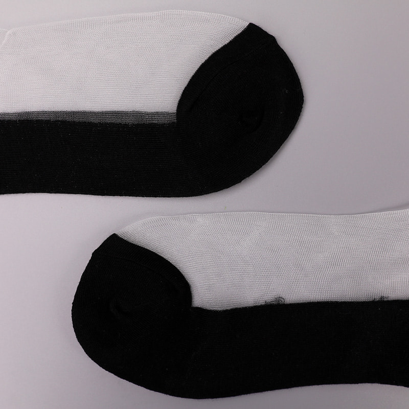 Mote nylon gjennomsiktig silke bomull bunn kvinner båt sokker topp perle glass krystall silke kvinner båt sokker WSD1288