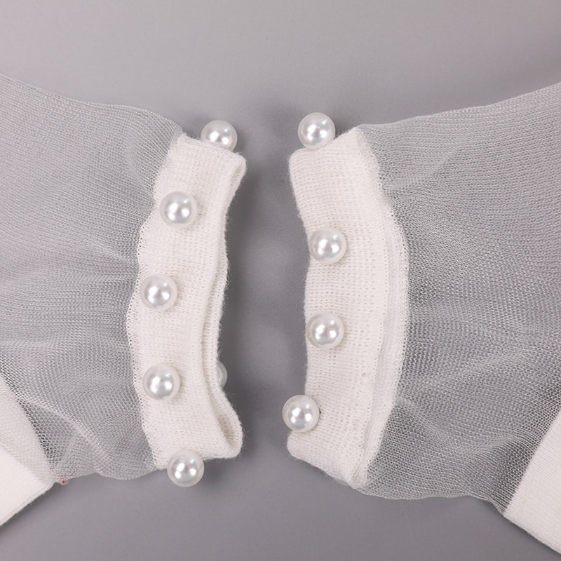Mote nylon gjennomsiktig silke bomull bunn kvinner båt sokker topp perle glass krystall silke kvinner båt sokker WSD1288