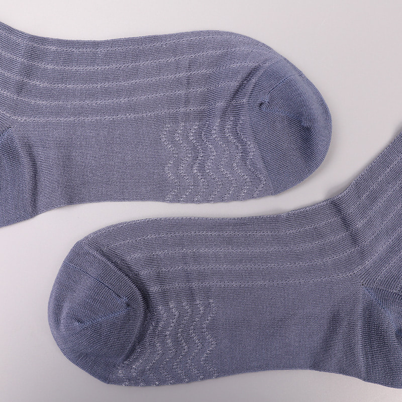 Modal Collection Sirkel Vertikal Stripe Blomst Myk Håndsydde Uformelle Herresokker WSD2802