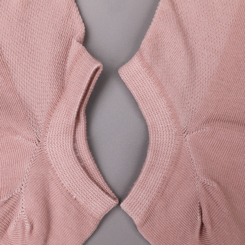 Ultratynne, kjemmet bomull, nylon og spandex vanlige halvmaskede håndsydde sokker for kvinner WSD1673