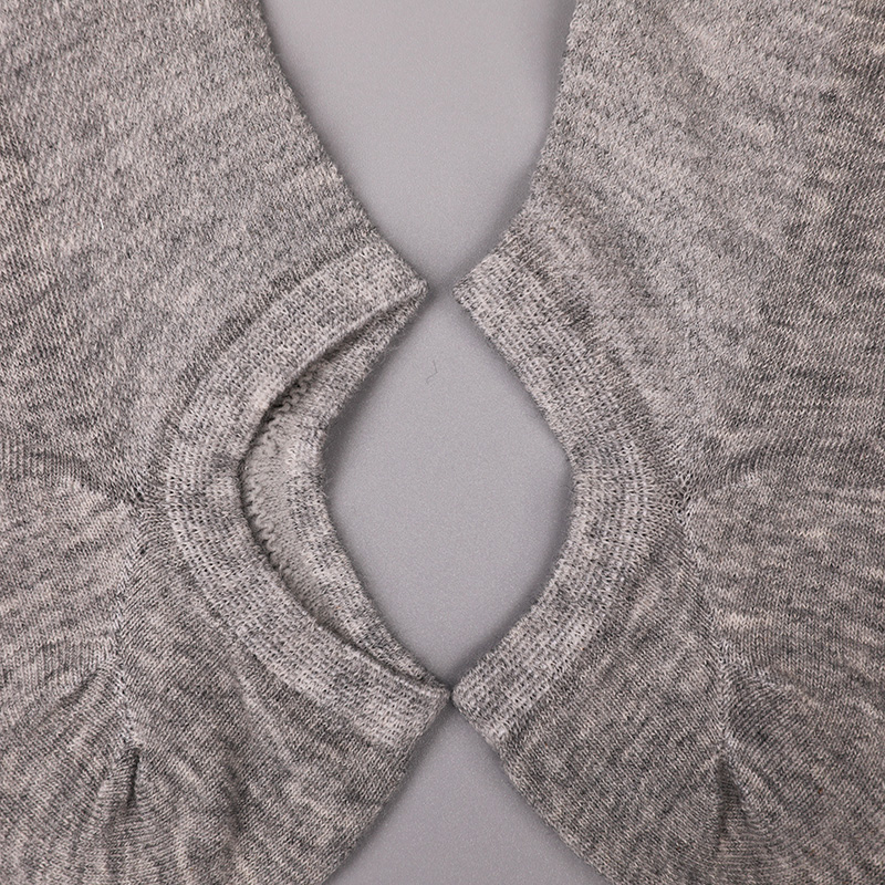 Ultratynne, kjemmet bomull, nylon og spandex vanlige halvmaskede håndsydde sokker for kvinner WSD1673