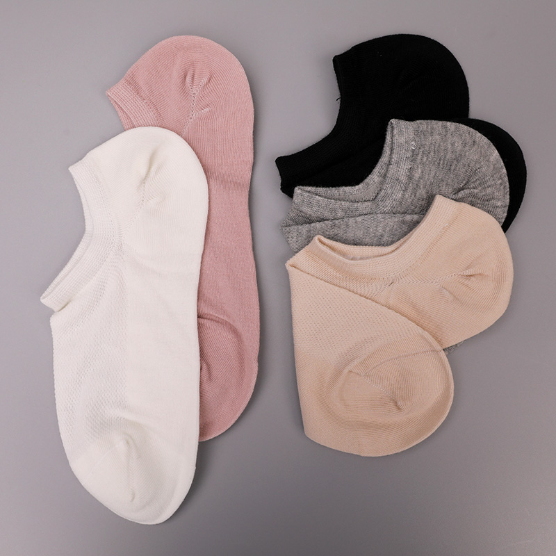 Ultratynne, kjemmet bomull, nylon og spandex vanlige halvmaskede håndsydde sokker for kvinner WSD1673