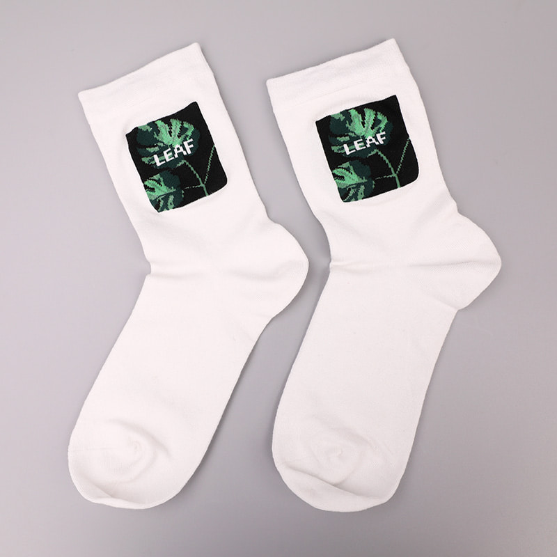 Myk spunnet silke nylon innpakket spandex imitasjon 3D-trykt jacquard håndsydd høst og vinter herresokker WSD2850