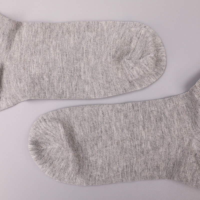 Myk spunnet silke nylon innpakket spandex imitasjon 3D-trykt jacquard håndsydd høst og vinter herresokker WSD2850