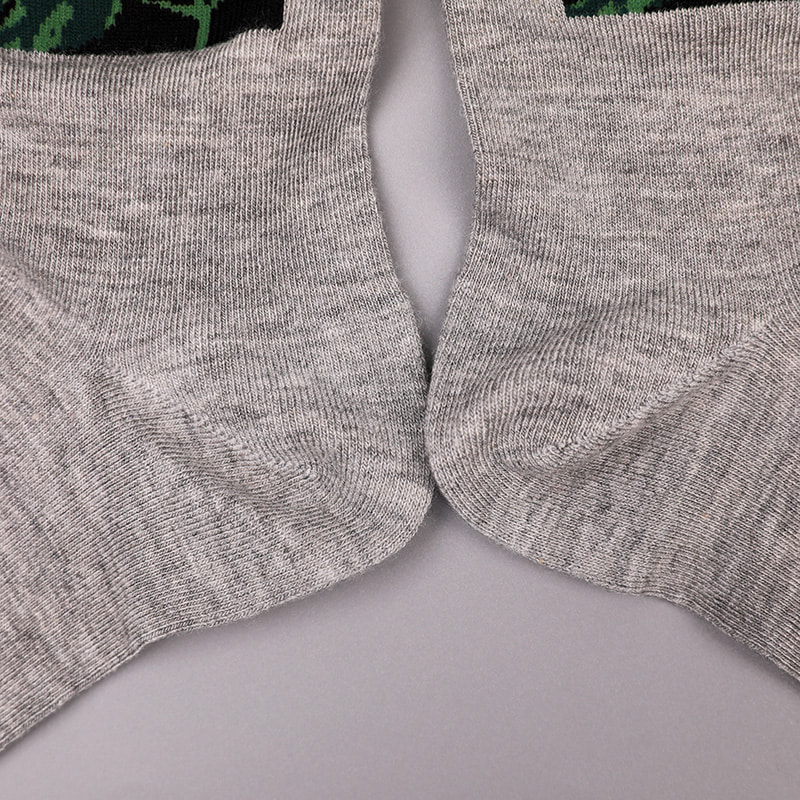Myk spunnet silke nylon innpakket spandex imitasjon 3D-trykt jacquard håndsydd høst og vinter herresokker WSD2850
