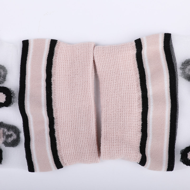 Mote gjennomsiktig nylon silke bomullsbunn damesokker Leopardmønster blomst gjennomsiktig silke damesokker Krystallsilke damesokker WSD1939