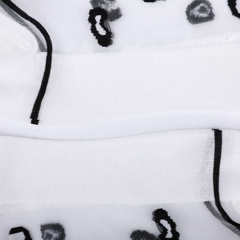 Mote gjennomsiktig nylon silke bomullsbunn damesokker Leopardmønster blomst gjennomsiktig silke damesokker Krystallsilke damesokker WSD1939