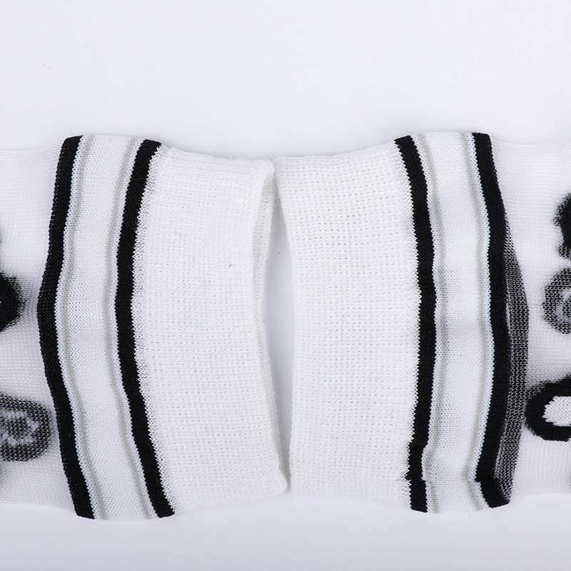 Mote gjennomsiktig nylon silke bomullsbunn damesokker Leopardmønster blomst gjennomsiktig silke damesokker Krystallsilke damesokker WSD1939