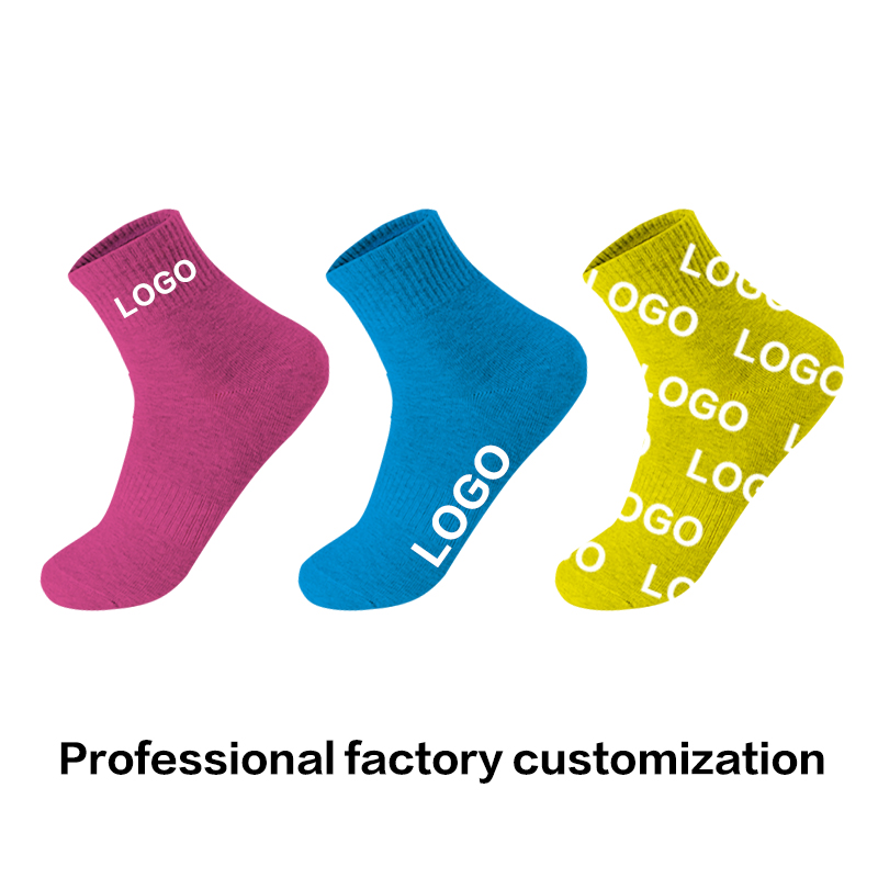 OEM Quality Crew Fashion Jacquard Menn Gym Basketball Sportssokk Terry Anti Slip Custom Socks Logo