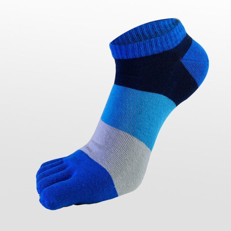 Toe Socks Stripe Five Finger Athletic Cotton Man Running 5 Toe Socks Menn